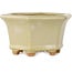 Sechseckiger, cremefarbener Bonsai-Topf von Hattori – 92 x 92 x 48 mm