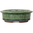 Ovale groene bonsaipot van Eime Yozan - 125 x 102 x 33 mm