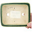 Pot à bonsaï rectangulaire vert de Shibakatsu - 130 x 102 x 33 mm