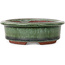 Ovale groene bonsaipot van Eime Yozan - 125 x 102 x 33 mm