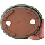 Pot ovale vert pour bonsaï par Eime Yozan - 125 x 102 x 33 mm