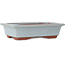 Rectangular blue bonsai pot by Eime Yozan - 152 x 117 x 42 mm