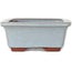 Rechthoekige blauwe bonsaipot van Eime Yozan - 128 x 100 x 42 mm