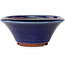 Ronde donkerblauwe bonsaipot van Eime Yozan - 130 x 130 x 55 mm
