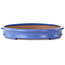 Oval blue bonsai pot by Seizan (Reihou, Kataoka Katsushi, master Seizan kiln) - 632 x 465 x 73 mm