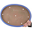 Ovale blauwe bonsaipot van Seizan (Reihou, Kataoka Katsushi, meester Seizan oven) - 632 x 465 x 73 mm