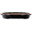 Vaso bonsai ovale blu di Seizan (Reihou, Kataoka Katsushi, forno del maestro Seizan) - 687 x 433 x 57 mm