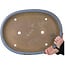Pot ovale bleu pour bonsaï - 540 x 400 x 75 mm