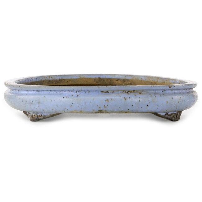 Pot ovale bleu pour bonsaï de Shuhou - 575 x 405 x 67 mm
