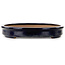 Vaso bonsai ovale blu di Seizan (Reihou, Kataoka Katsushi, forno del maestro Seizan) - 577 x 405 x 63 mm