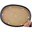 Oval blue bonsai pot by Seizan (Reihou, Kataoka Katsushi, master Seizan kiln) - 577 x 405 x 63 mm