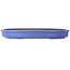 Oval blue bonsai pot by Seizan (Reihou, Kataoka Katsushi, master Seizan kiln) - 580 x 412 x 60 mm