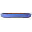 Maceta ovalada para bonsái azul de Seizan (Reihou, Kataoka Katsushi, maestro del horno Seizan) - 580 x 412 x 60 mm