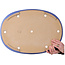 Ovaler blauer Bonsaitopf von Seizan (Reihou, Kataoka Katsushi, Meister Seizan-Ofen) – 580 x 412 x 60 mm