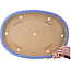 Oval blue bonsai pot by Seizan (Reihou, Kataoka Katsushi, master Seizan kiln) - 580 x 412 x 60 mm