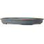 Oval blue bonsai pot by Hattori - 490 x 365 x 57 mm