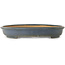 Pot ovale bleu pour bonsaï de Hattori - 490 x 365 x 57 mm