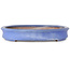 Oval blue bonsai pot by Seizan (Reihou, Kataoka Katsushi, master Seizan kiln) - 470 x 345 x 57 mm
