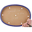 Pot ovale bleu pour bonsaï de Yamafusa - 475 x 342 x 55 mm