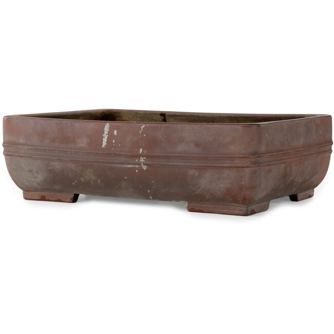 Maceta rectangular sin esmaltar para bonsái de Senkoen - 485 x 360 x 145 mm
