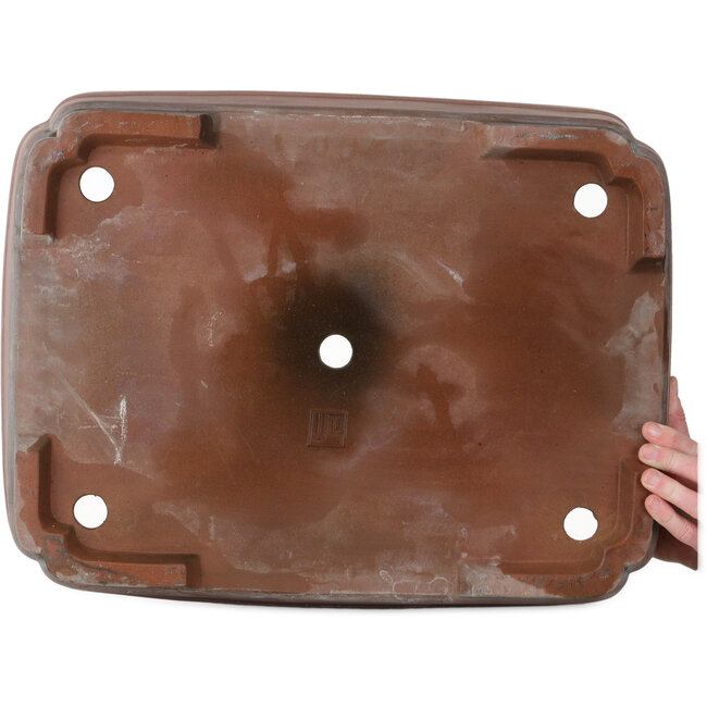 Rectangular unglazed bonsai pot - 505 x 387 x 160 mm