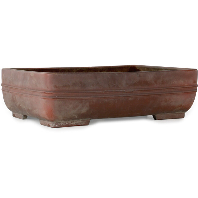 Maceta rectangular sin esmaltar para bonsái de Senkoen - 485 x 360 x 145 mm