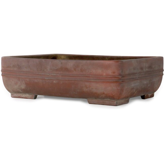 Rechteckiger, unglasierter Bonsai-Topf von Senkoen – 485 x 360 x 145 mm