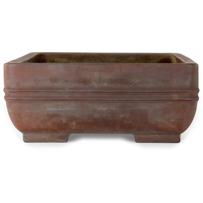Rectangular unglazed bonsai pot by Senkoen - 485 x 360 x 145 mm