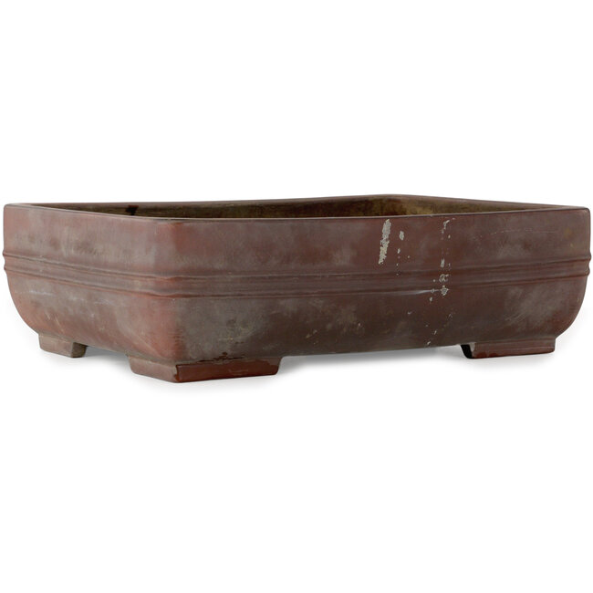 Rectangular unglazed bonsai pot by Senkoen - 485 x 360 x 145 mm