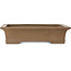 Rectangular unglazed bonsai pot by Aiba Koyou - 470 x 372 x 115 mm
