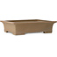 Rectangular unglazed bonsai pot by Aiba Koyou - 470 x 372 x 115 mm