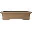 Rectangular unglazed bonsai pot by Aiba Koyou - 470 x 372 x 115 mm