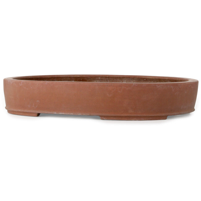 Vaso bonsai ovale non smaltato di Shouzan Kaneshou (Masami Watanabe) - 565 x 430 x 105 mm