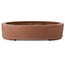 Oval unglazed bonsai pot by Shouzan Kaneshou (Masami Watanabe) - 565 x 430 x 105 mm