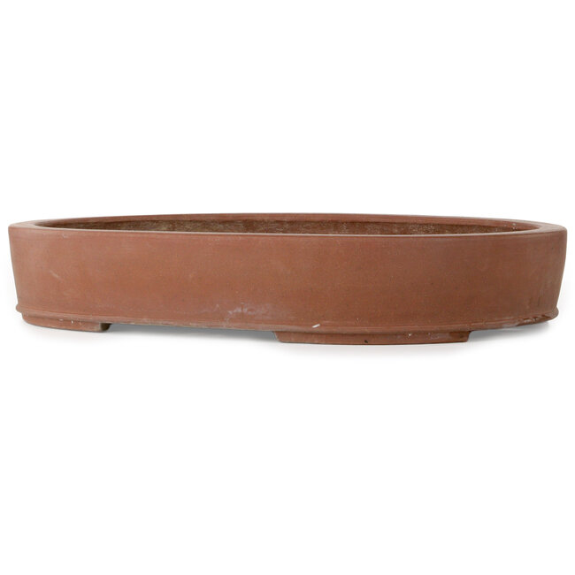 Pot à bonsaï ovale non émaillé de Shouzan Kaneshou (Masami Watanabe) - 565 x 430 x 105 mm