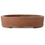 Oval unglazed bonsai pot by Shouzan Kaneshou (Masami Watanabe) - 565 x 430 x 105 mm