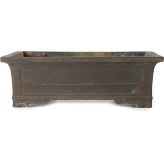 Inaba Toen Vaso bonsai rettangolare non smaltato da 467 mm di Inaba Toen, Tokoname, Giappone