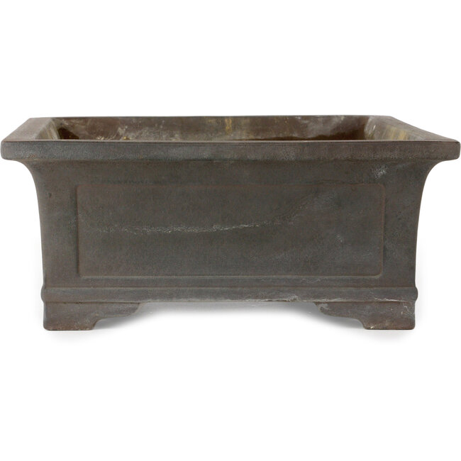 Vaso bonsai rettangolare non smaltato di Inaba Toen - 467 x 362 x 147 mm