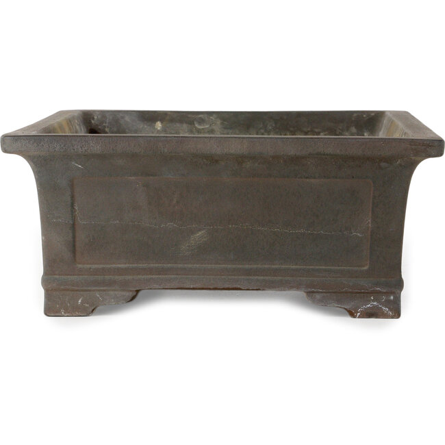 Pot à bonsaï rectangulaire non émaillé par Inaba Toen - 467 x 362 x 147 mm