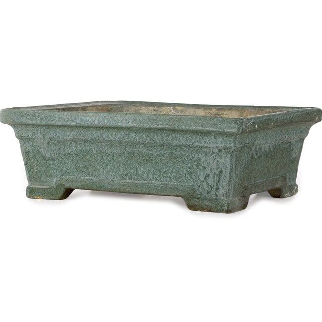 Rectangular green bonsai pot - 435 x 325 x 140 mm