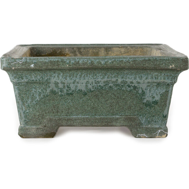 Maceta rectangular verde para bonsái - 435 x 325 x 140 mm