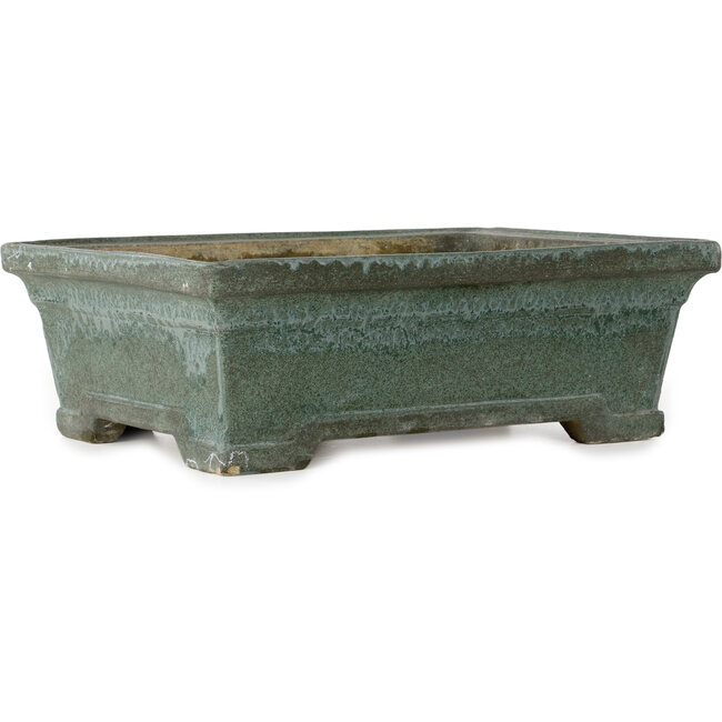 Rectangular green bonsai pot - 435 x 325 x 140 mm