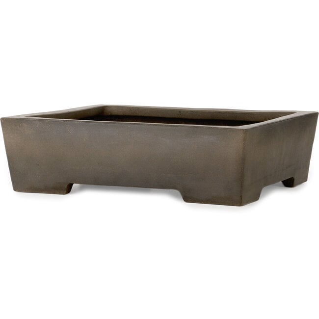 Rectangular unglazed bonsai pot - 345 x 277 x 95 mm