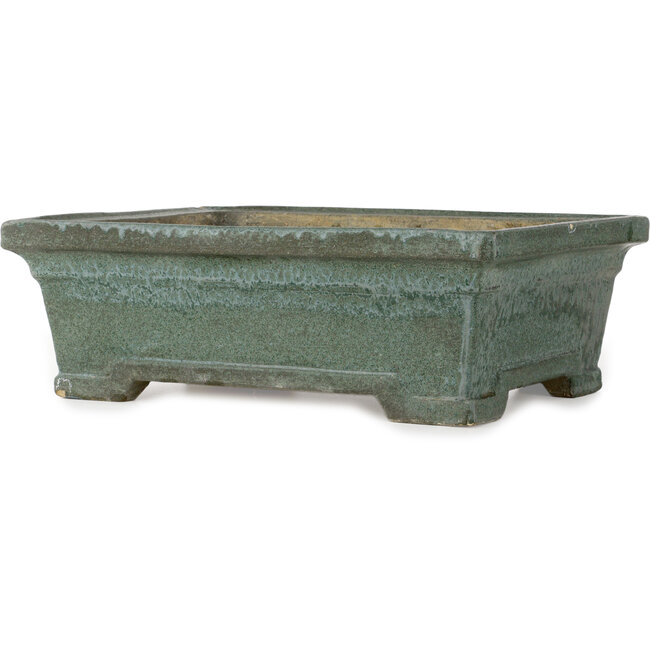 Rectangular green bonsai pot - 435 x 325 x 140 mm