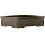 Rechteckiger, unglasierter Bonsai-Topf – 345 x 277 x 95 mm