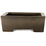 Maceta rectangular sin esmaltar para bonsái - 345 x 277 x 95 mm