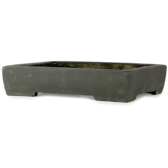 Rectangular unglazed bonsai pot by Keizan - 460 x 340 x 95 mm
