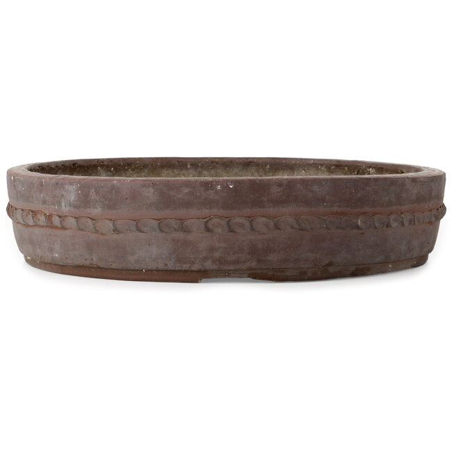 Round unglazed bonsai pot - 500 x 500 x 105 mm