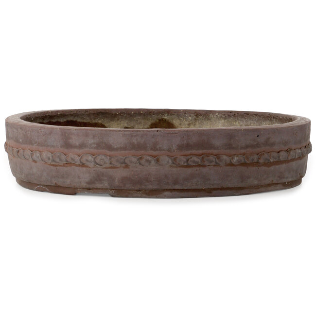 Round unglazed bonsai pot - 500 x 500 x 105 mm