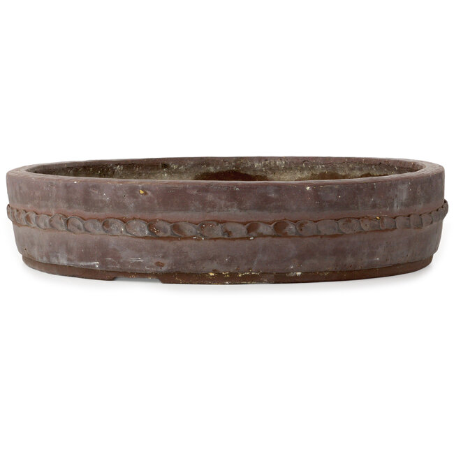 Round unglazed bonsai pot - 500 x 500 x 105 mm